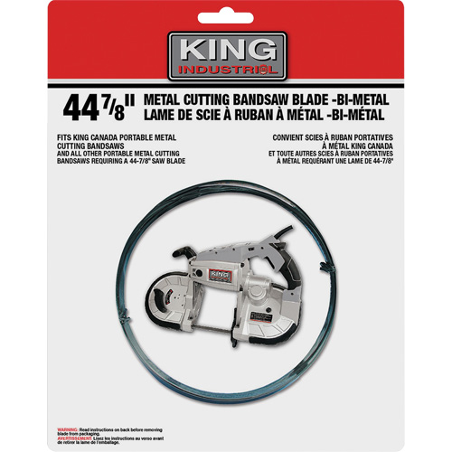 Lame de scie &agrave; ruban, Bim&eacute;tal, 44-7/8" lo x 1/2" la x &eacute;paisseur 0,02", 14-18 dents par pouce Duraquip Inc