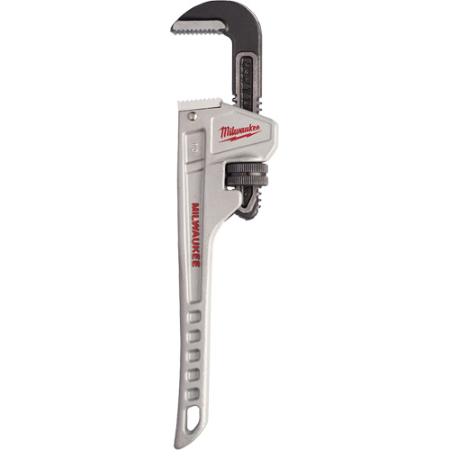 Pipe Wrench, 1-1/2" Jaw Capacity, 10" Long, Ergonomic Handle Duraquip Inc