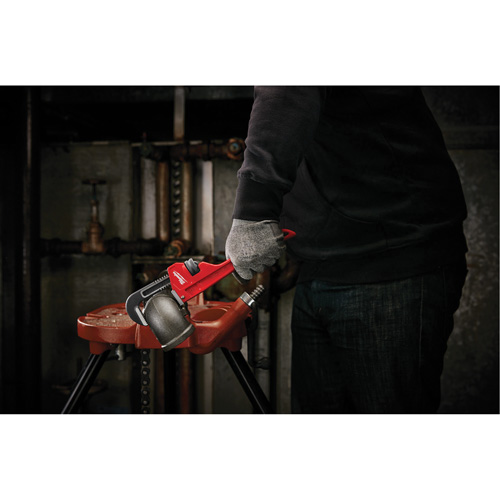 Cl&eacute; &agrave; tuyau, Cap des m&acirc;choires 1-1/2", Longueur 10", Fini Rev&ecirc;tement en poudre, Prise Ergonomique Duraquip Inc