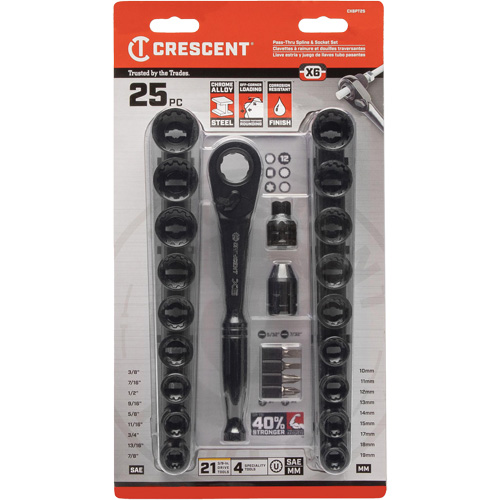 Ensemble d'outils pour m&eacute;canicien, 25 Mcx, Prise de 3/8" Duraquip Inc