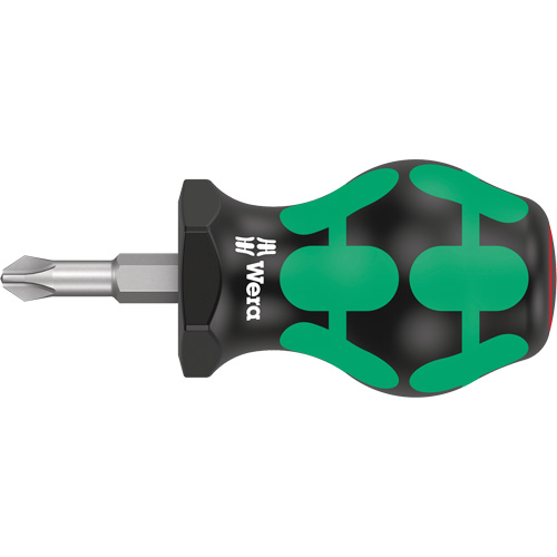 350 Phillips Stubby Screwdriver, #2, 3-1/8" L, Cushion Grip Handle Duraquip Inc