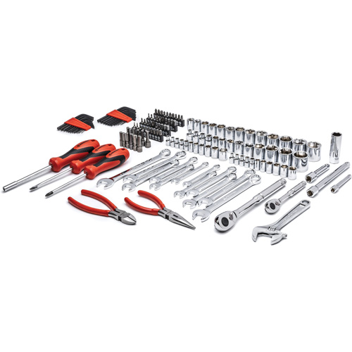 Jeu doutils m&eacute;triques/SAE de qualit&eacute; professionnelle &agrave; 6 pans et &agrave; prise 3/8" et 1/4" Duraquip Inc