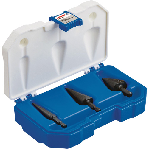 Step Drill Bit Set, 3 Pieces, High Speed Steel Duraquip Inc