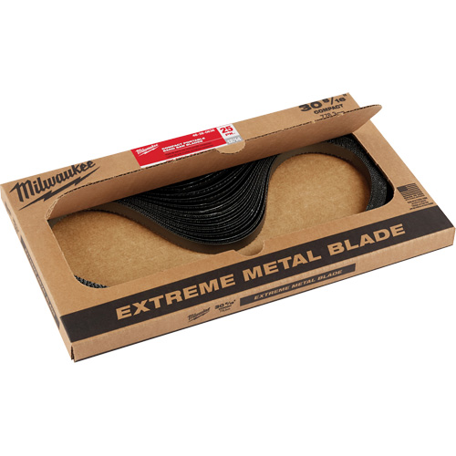 Extreme Metal Band Saw Blades, High Speed Steel, 30-9/16" L x 1/2" W x 0.02" Thick, 12/14 TPI Duraquip Inc