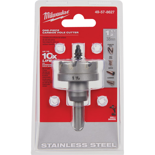 Scies-cloches au carbure monobloc, 1-1/2", Profondeur de la coupe de 3/16" Duraquip Inc