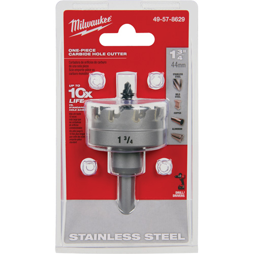 Scies-cloches au carbure monobloc, 1-3/4", Profondeur de la coupe de 3/16" Duraquip Inc