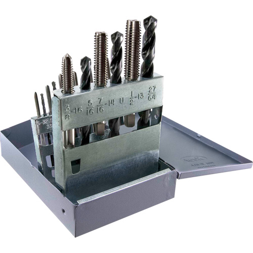 DRILLCO UNC Tap & Drill Set, 18 Pieces Duraquip Inc