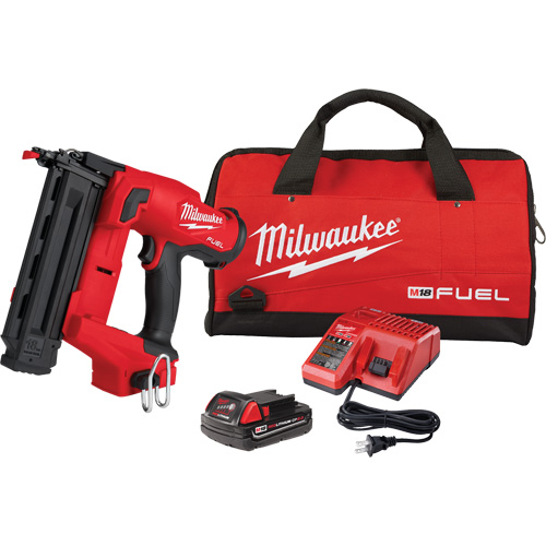 Ensemble de cloueuse pour clous de finition de calibre 18 M18 Fuel, 18 V, Lithium-ion Duraquip Inc