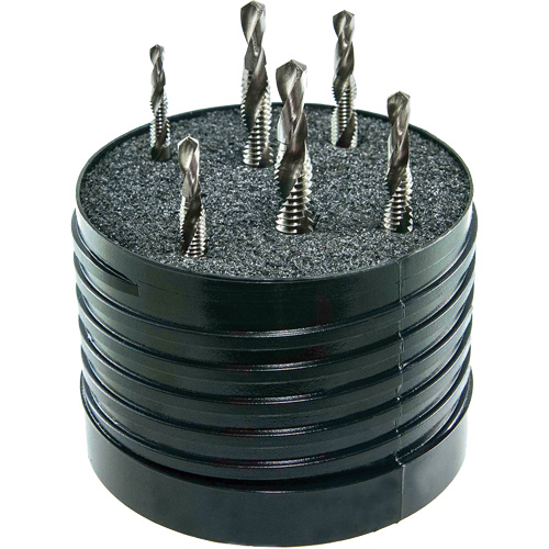 Drillco&reg; Combined Tap & Drill Set, 6 Pieces, High Speed Steel Duraquip Inc