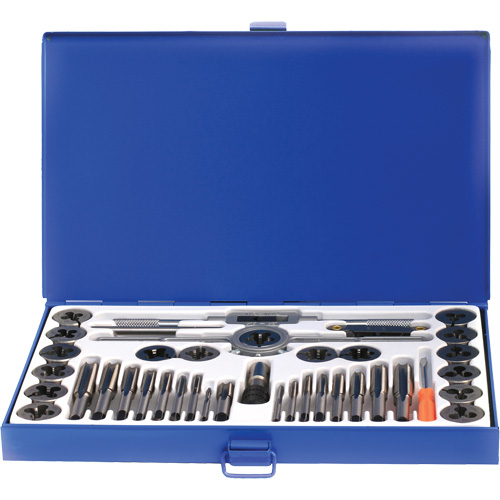 Drillco&reg; Fractional Tap & Die Set, 40 Pieces Duraquip Inc