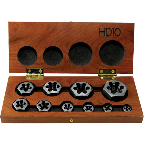 Drillco&reg; Hex Threading Die Set, 10 Pieces Duraquip Inc