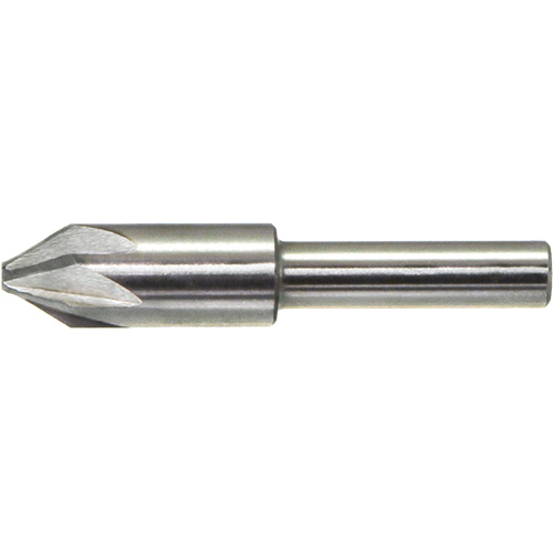Drillco&reg; Chatterless Countersink, 3/16", High Speed Steel, 90° Angle, 6 Flutes Duraquip Inc