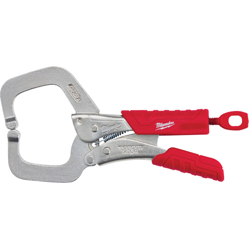 Torque Lock Locking Pliers with Regular Jaws & Grip, 6" Length, C-Clamp Duraquip Inc