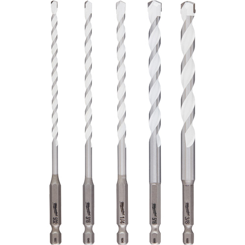 Jeu de forets multi-mat&eacute;riaux Shockwave, 5 morceaux, Carbure Duraquip Inc