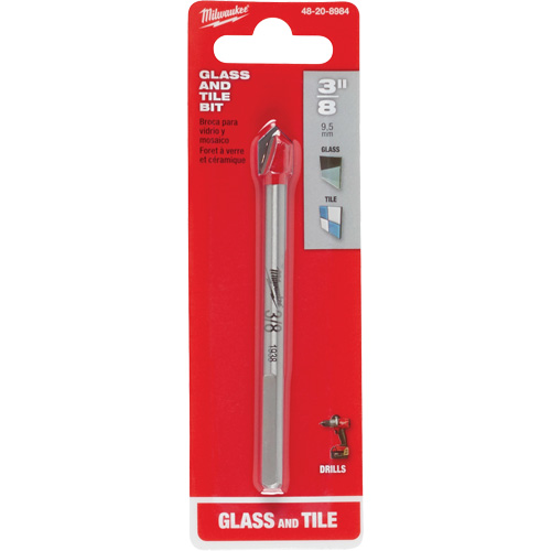 Glass & Tile Bit, 3/8", Carbide Duraquip Inc