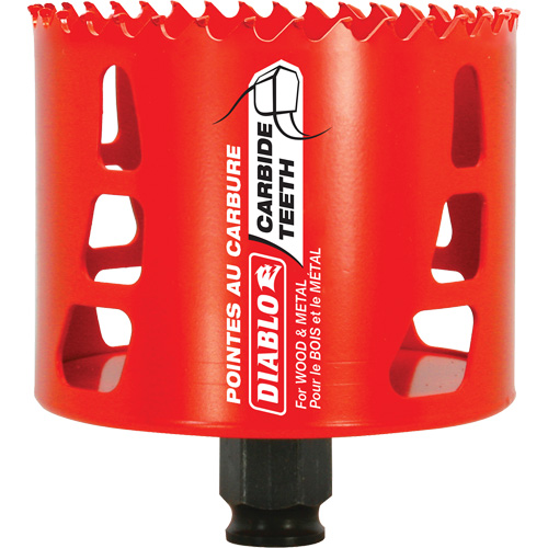 Scie cloche pour bois et m&eacute;tal, 3-1/4", Profondeur de la coupe 2-3/8", Carbure Duraquip Inc