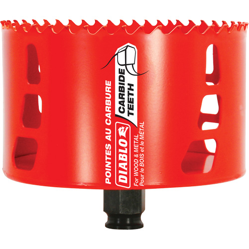 Scie cloche pour bois et m&eacute;tal, 4-1/4", Profondeur de la coupe 2-3/8", Carbure Duraquip Inc