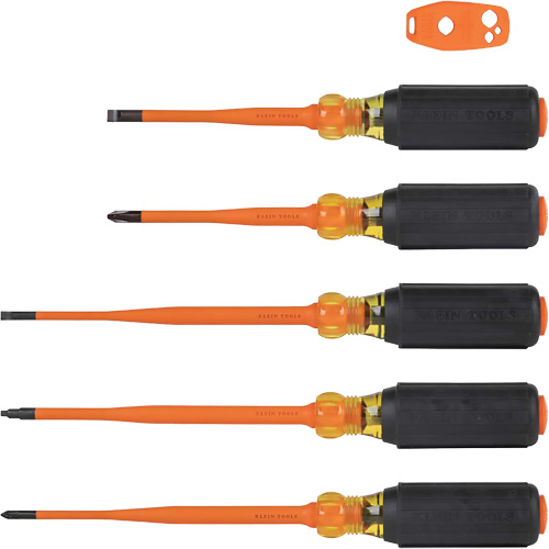 Slim-Tip Insulated Screwdriver Set, 1000 V, 6 Pcs Duraquip Inc