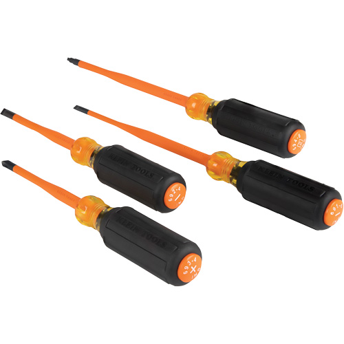 Slim-Tip Insulated Screwdriver Set, 1000 V, 4 Pcs Duraquip Inc