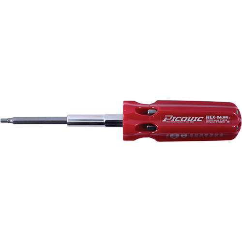 Hex-Calibre Metric Multi-Bit Screwdriver, Plastic Handle Duraquip Inc