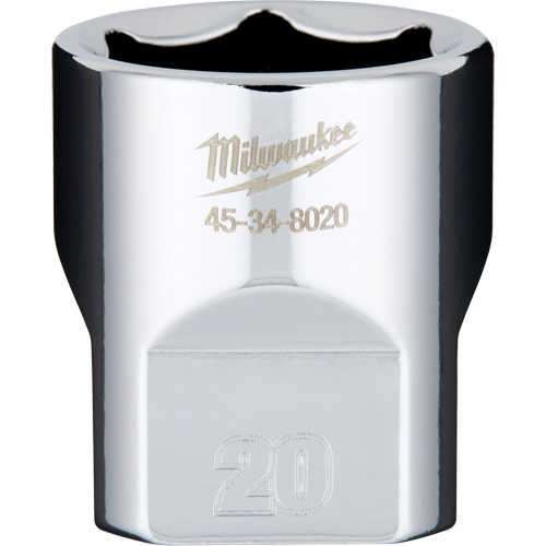 Metric Socket with Four Flat Sides, 20 mm, 3/8" Drive, 6 Points Duraquip Inc