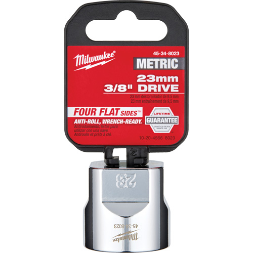Metric Socket with Four Flat Sides, 23 mm, 3/8" Drive, 6 Points Duraquip Inc
