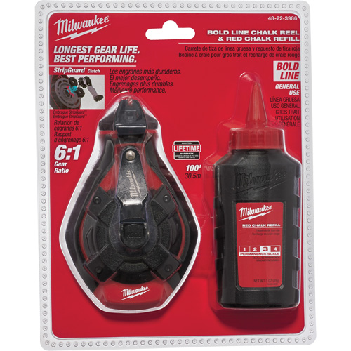 Trousse de cordeau &agrave; craie &agrave; ligne grasse Duraquip Inc