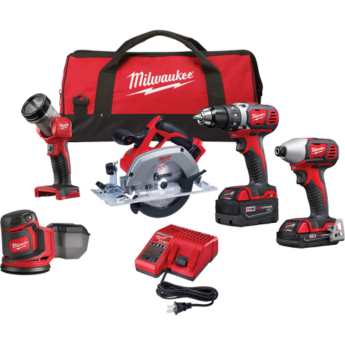 Trousse 5 pi&egrave;ces doutil combin&eacute; M18, Lithium-ion, 18 V Duraquip Inc