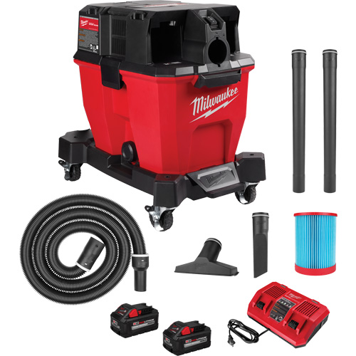 Aspirateur sec/humide sans fil &agrave; bloc-pile double M18 Fuel, 18 V, Capacit&eacute; 9 gal. Duraquip Inc