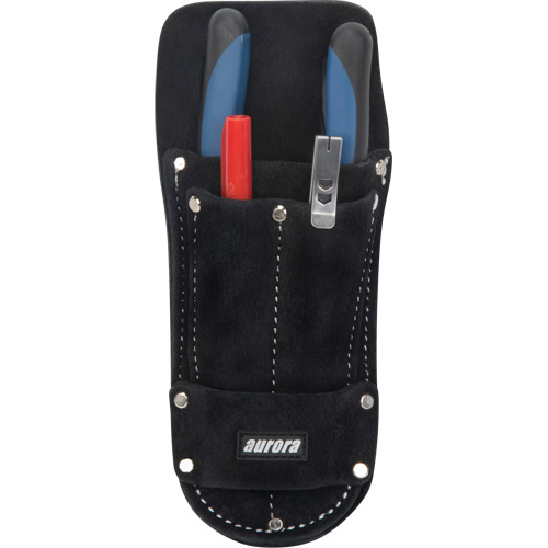 Tool Pouch, Plier Holder, Leather, 3 Pockets Duraquip Inc