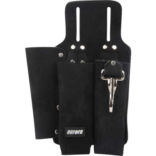 Lineman's Tool Pouch, Multiple Tool Holder, Leather, 3 Pockets Duraquip Inc