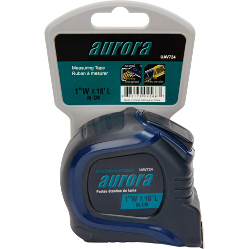 Ruban &agrave; mesurer, 1" x 16', Marques de goujon Imp&eacute;rial & m&eacute;trique Duraquip Inc