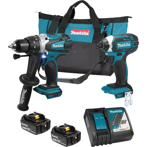 LXT Cordless 2-Tool Combo Kit, Lithium-Ion, 18 V Duraquip Inc
