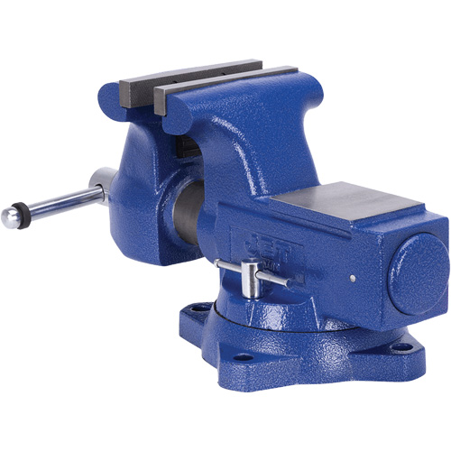 JBTV-6 Heavy-Duty Round Channel Bench Vise, 6-1/2" Jaw Width, 4" Throat Depth Duraquip Inc