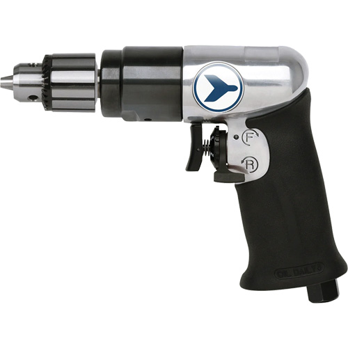 AD38VSRK Variable Speed Air Drill, 6 CFM, 1/4" NPT, 82 dBA, 3/8" Chuck, Keyed Duraquip Inc