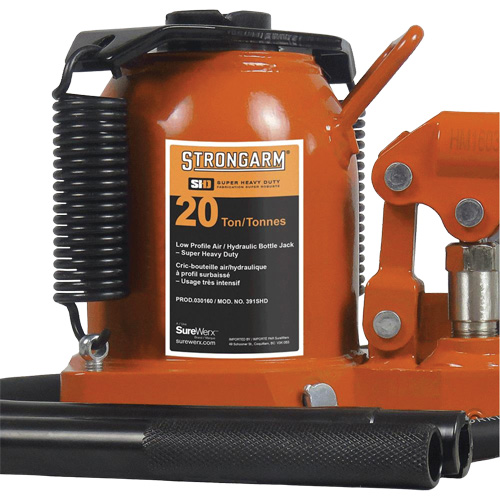 Air Assist Bottle Jacks, 20 Ton(s), Air Hydraulic Duraquip Inc
