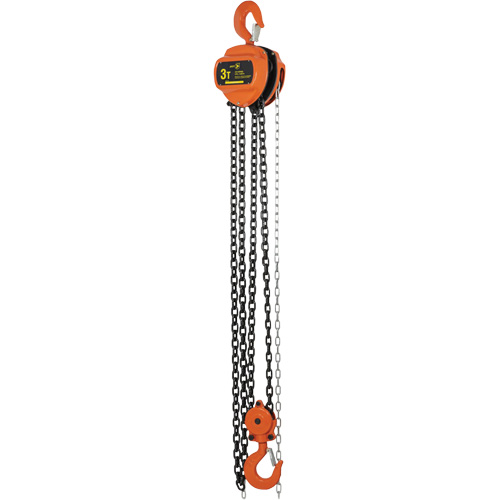 VHC Series Chain Hoists, 10' Lift, 6600 lbs. (3 tons) Capacity, Alloy Steel Chain Duraquip Inc