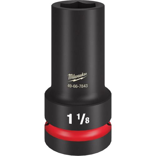 Shockwave Impact Duty Thin Wall Extra Socket, Impact, 1-1/8", 1" Drive, 6 Points, Deep Duraquip Inc
