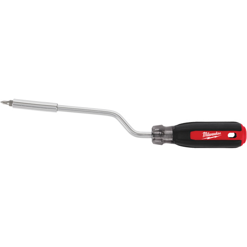 2-in-1 Rotating Multi-Bit Screwdriver, 10-1/10" L, Cushion Grip Handle Duraquip Inc