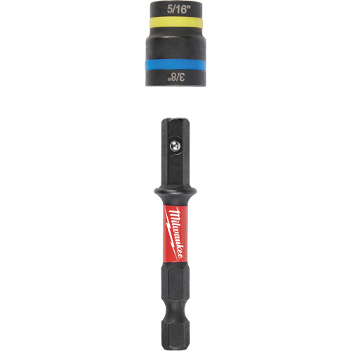 Tourne-&eacute;crou 2-en-1 Shockwave Impact Duty Quik-Clear, 5/16"/3/8" prise, 2-1/2" lo, Magn&eacute;tique Duraquip Inc