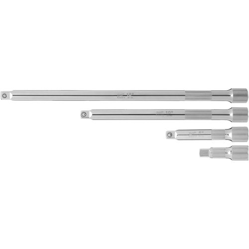 Jeu de rallonges prise, Prise de 1/2", Fini Chrome, 4 Mcx Duraquip Inc