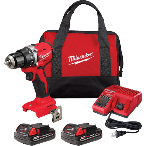 Ensemble perceuse/visseuse compacte sans balai M18, Lithium-ion, 18 V, Mandrin 1/2", Couple 550 lb-po Duraquip Inc