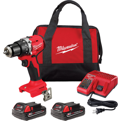 Ensemble perfomarteau/tournevis compact sans balai  M18, Lithium-ion, 18 V, Mandrin 1/2", Couple 550 lb-po Duraquip Inc