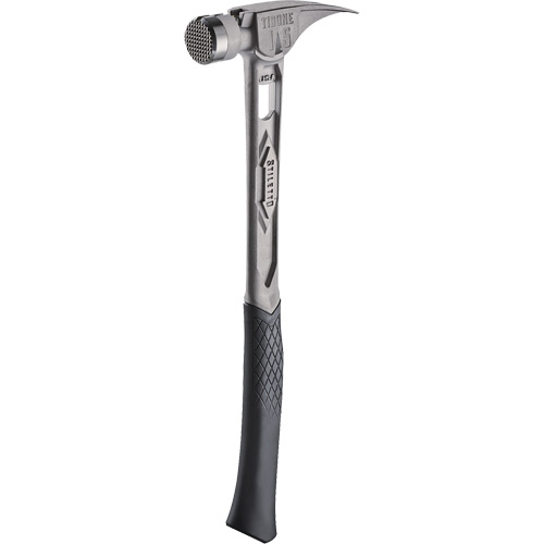 TIBONE Milled Titanium Framing Hammer, 15 oz., Solid Steel Handle, 17-17/50" L Duraquip Inc