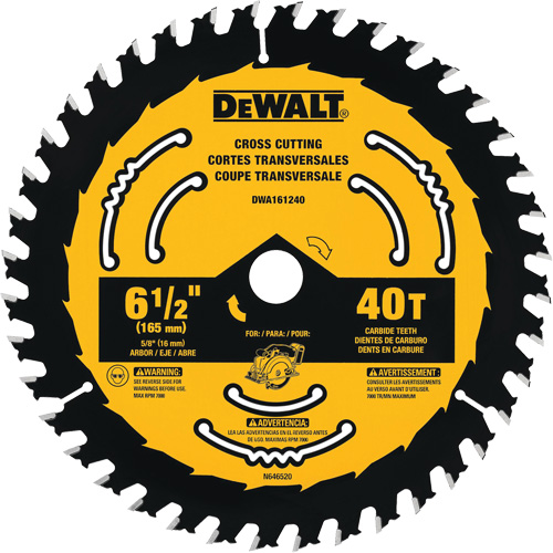 Circular Saw Blade, 6-1/2", 24 Teeth, Wood Use Duraquip Inc