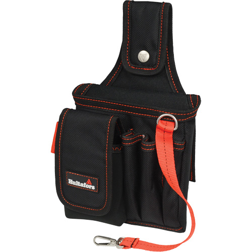 Small Technician's Pouch, Ballistic Polyester, Black/Red Duraquip Inc