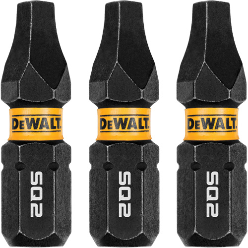 3-Piece FLEXTORQ&reg; Impact Screwdriving Bits, Square, #2, 1/4" Drive Duraquip Inc