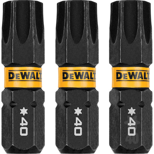 3-Piece FLEXTORQ&reg; Impact Screwdriving Bits, Torx, T-40, 1/4" Drive Duraquip Inc
