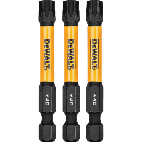 3-Piece FLEXTORQ&reg; Impact Screwdriving Bits, Torx, T-40, 1/4" Drive Duraquip Inc