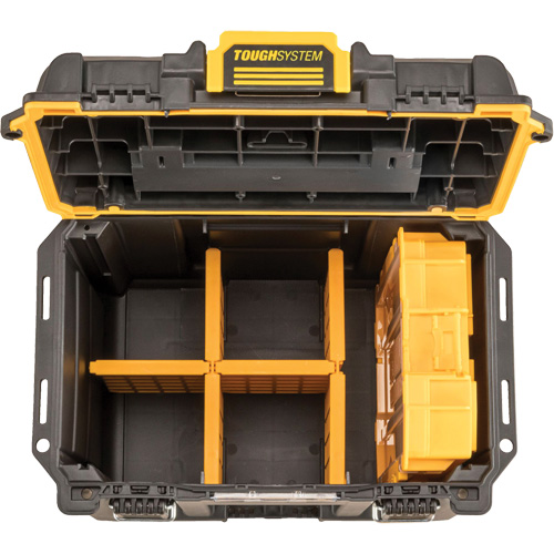 Boîte &agrave; outils compacte et profonde ToughSystem 2.0, 10" x 15-7/20" x 13-4/5", Noir/Jaune Duraquip Inc